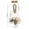 SUPERFINDINGS 2Pcs Brass Keychain KEYC-FH0001-06-4
