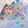 Pandahall 90Pcs 9 Colors Transparent Crackle Acrylic Beads MACR-TA0001-28-11