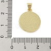 Flat Round Real 18K Gold Plated Rack Plating Brass Pendants KK-Z074-19G-02-3