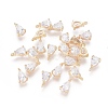 Real 18K Gold Plated Brass Charms ZIRC-L077-016B-G-1