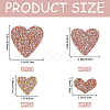 CRASPIRE 4 Styles Heart Hotfix Rhinestone Appliques PATC-CP0001-02A-2