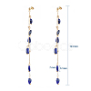 Natural Gemstone Dangle Stud Earring EJEW-JE04122-4