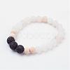 Natural Lava Rock Beads Stretch Bracelets BJEW-JB02959-1