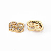 Rack Plating Brass Micro Pave Clear Cubic Zirconia Charms KK-T060-08-RS-3