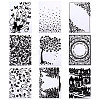 Globleland 9Pcs 9 Styles Transparent Plastic Embossing Template Folders AJEW-GL0002-17-8