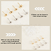 DICOSMETIC 80Pcs 8 Style 304 Stainless Steel Stud Earring Settings STAS-DC0009-37-4