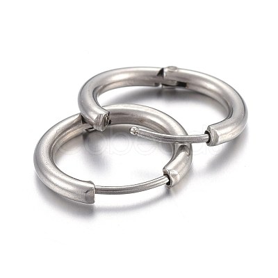 Tarnish Resistant 202 Stainless Steel Huggie Hoop Earrings X-EJEW-L205-02G-P-1