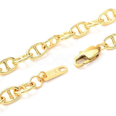 Brass Mariner Link Chains Necklaces NJEW-JN03718-1