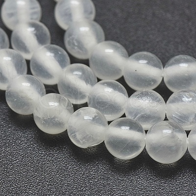 Natural Selenite Beads Strands G-G792-24A-1