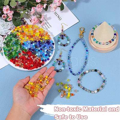 2 Bags Imitation Artificial Crystal Glass Beads GLAA-SZ0001-95C-05-1