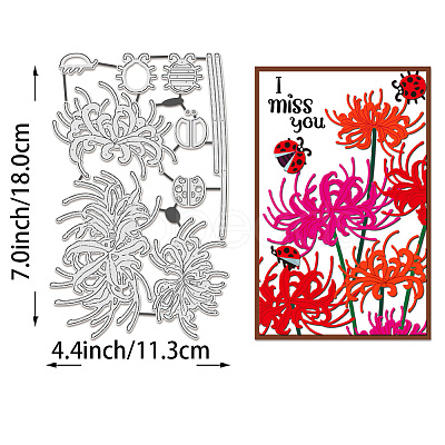 Spring Theme Carbon Steel Cutting Dies Stencils DIY-WH0309-2018-1