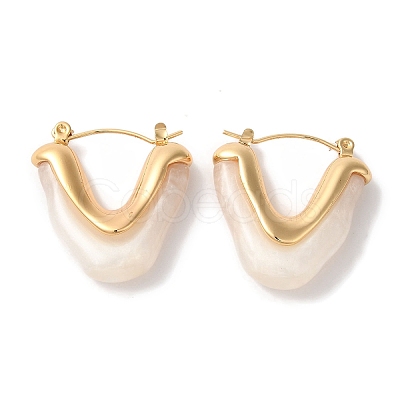 Golden Ion Plating(IP) 304 Stainless Steel Hoop Earrings for Women EJEW-L287-047G-1