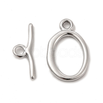 Non-Tarnish 304 Stainless Steel Toggle Clasps STAS-F290-05P-1