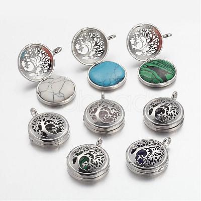 Natural & Synthetic Gemstone Pendants G-G910-B-1