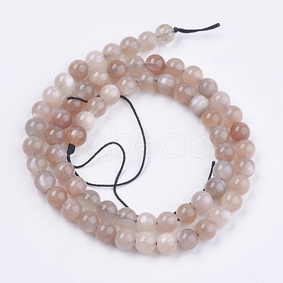 Natural Multi-Moonstone Beads Strands X-G-J157-6mm-06-1