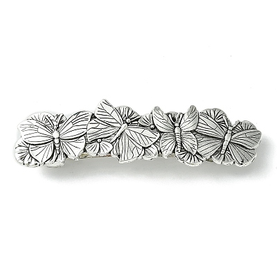 Butterfly Alloy Hair Barrettes OHAR-C010-03AS-1