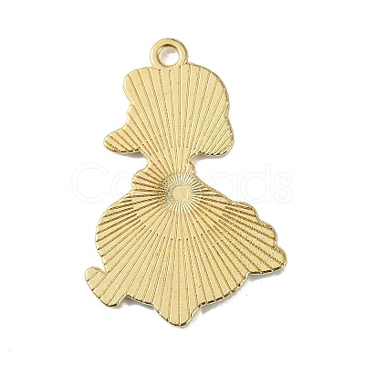 Light Gold Tone Alloy Enamel Pendants ENAM-C013-01F-1