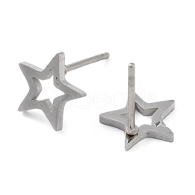 Non-Tarnish 304 Stainless Steel Stud Earrings EJEW-M242-01C-P-1