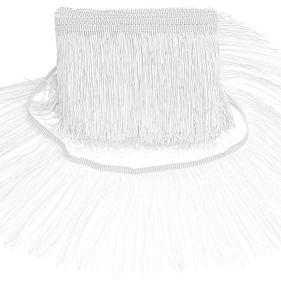 10 Yards Polyester Fringe Lace Trims OCOR-WH0080-97A-1