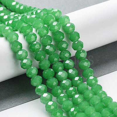 Baking Painted Imitation Jade Glass Bead Strands DGLA-A034-J8MM-A10-1