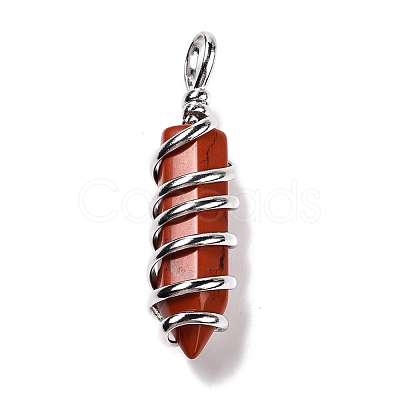 Natural Red Jasper Big Pointed Pendants G-I322-05P-06-1