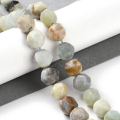 Natural Flower Amazonite Beads Strands G-NH0021-A01-02-1