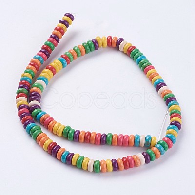 Synthetic Turquoise Beads Strands G-E456-33G-3X6mm-1