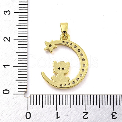 Brass Micro Pave Clear Cubic Zirconia Pendant FIND-Z044-03K-1