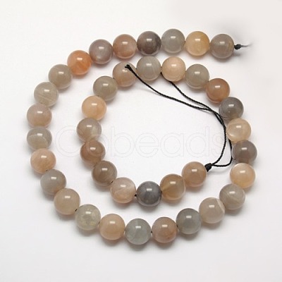 Natural Multi-Moonstone Beads Strands G-J157-12mm-06-1