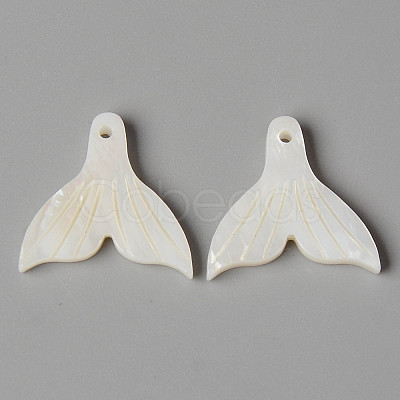 Natural Freshwater Shell Pendants X-SHEL-N026-83-1