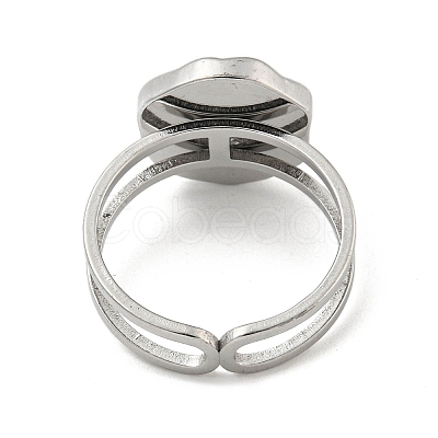 Non-Tarnish 304 Stainless Steel Open Cuff Rings RJEW-K245-93P-1