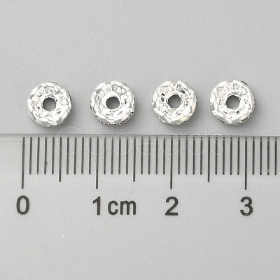 Brass Rhinestone Spacer Beads RB-A006-6MM-S-1