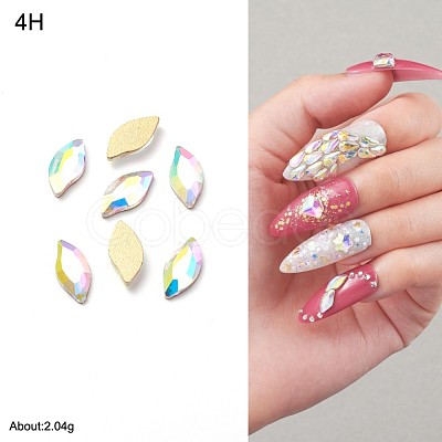 Glass Rhinestone Nail Art Decoration Accessories MRMJ-S035-04H-1