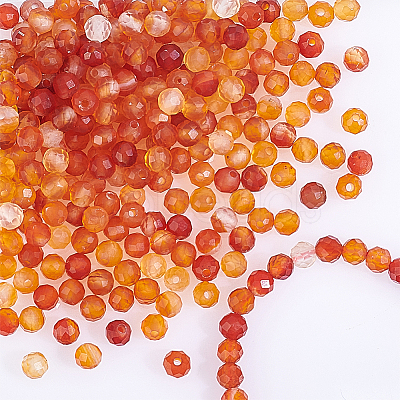 Nbeads 2 Strands Natural Carnelian Beads Strands G-NB0004-20-1