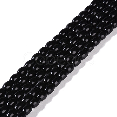 Natural Black Onyx(Dyed & Heated) Beads Strands G-NH0011-I05-01-1