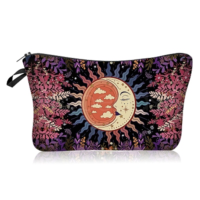 Sun Moon Eclipse Pattern Polyester Cosmetic Pouches PW-WG49010-02-1