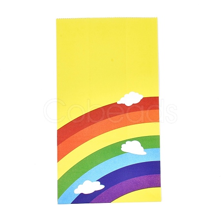 Rainbow Pattern Eco-Friendly Kraft Paper Bags AJEW-M207-D01-02-1