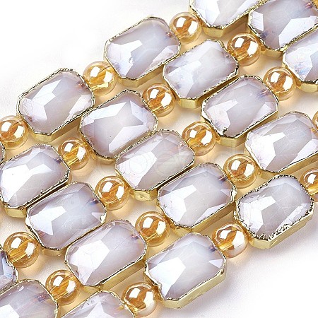 Opaque Glass Beads Strands EGLA-P045-C14-1