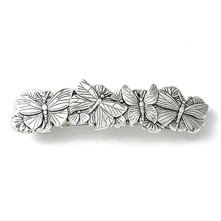 Butterfly Alloy Hair Barrettes OHAR-C010-03AS-1