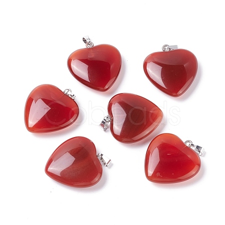 Natural Carnelian Pendants G-G956-B52-FF-1