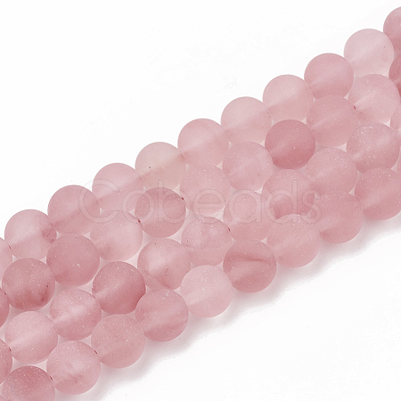 Cherry Quartz Glass Beads Strands G-T106-272-1