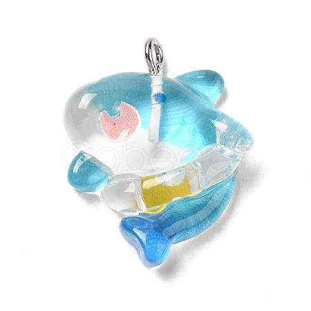 Ocean Theme Transparent Resin Cartoon Pendants CRES-F024-01E-1