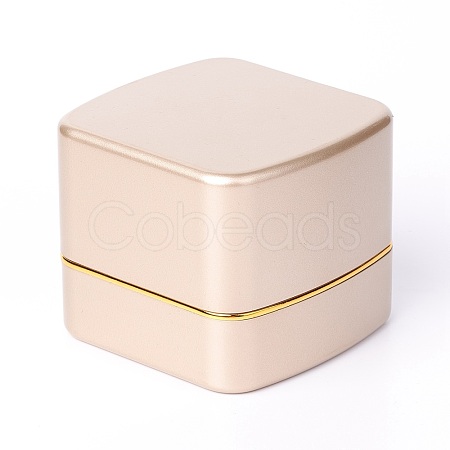 Square Plastic Jewelry Ring Boxes OBOX-F005-01C-1