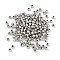 CCB Plastic Round Beads, Platinum, 3x2.5mm, Hole: 1.2mm