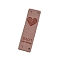 Rectangle with Heart Imitation Leather Label Tags, for DIY Jeans, Bags, Shoes, Hat Accessories, Rosy Brown, 50x15mm