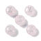 Natural Rose Quartz Beads, Rondelle with Letter, Letter X, 8.5~9x5~5.5mm, Hole: 1.2mm