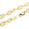 Brass Mariner Link Chains Necklaces, with 304 Stainless Steel Clasps, Real 18K Gold Plated, 16.45 inch(41.8cm)