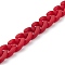 Handmade Rubberized Style Acrylic Curb Chains, Red, Links: 18.5x13.5x4.5mm, 39.37 inch(1m)/strand