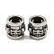 316 Surgical Stainless Steel European Beads, Large Hole Beads, Column, Antique Silver, 14x13mm, Hole: 9mm