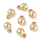 CCB Plastic Charms, Round, Light Gold, 11x7.5mm, Hole: 2mm